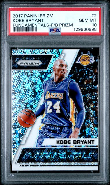 2017 PANINI PRIZM FUNDAMENTALS #2 KOBE BRYANT FUNDAMENTALS-F/B PRIZM PSA 10