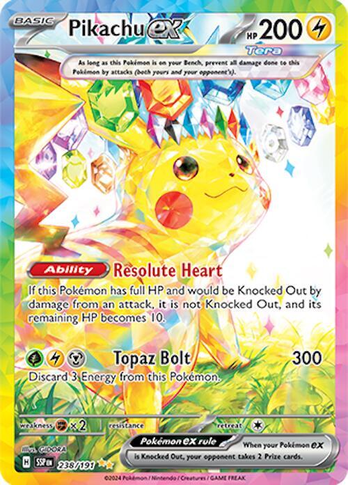 Pikachu ex - 238/191 - SV08: Surging Sparks (SSP)