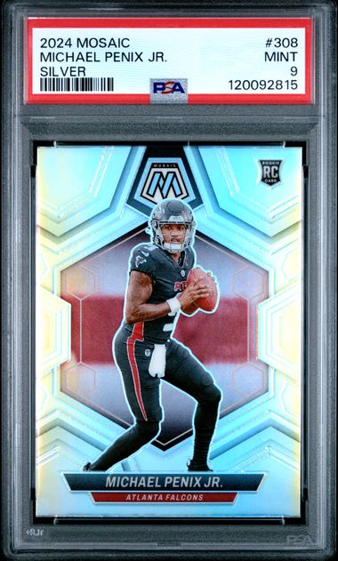 2024 PANINI MOSAIC #308 MICHAEL PENIX JR. SILVER - PSA 9