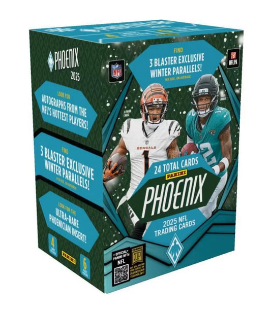 2025 Panini Phoenix Football NFL Trading Cards Blaster Box - 3 Winter Parallels