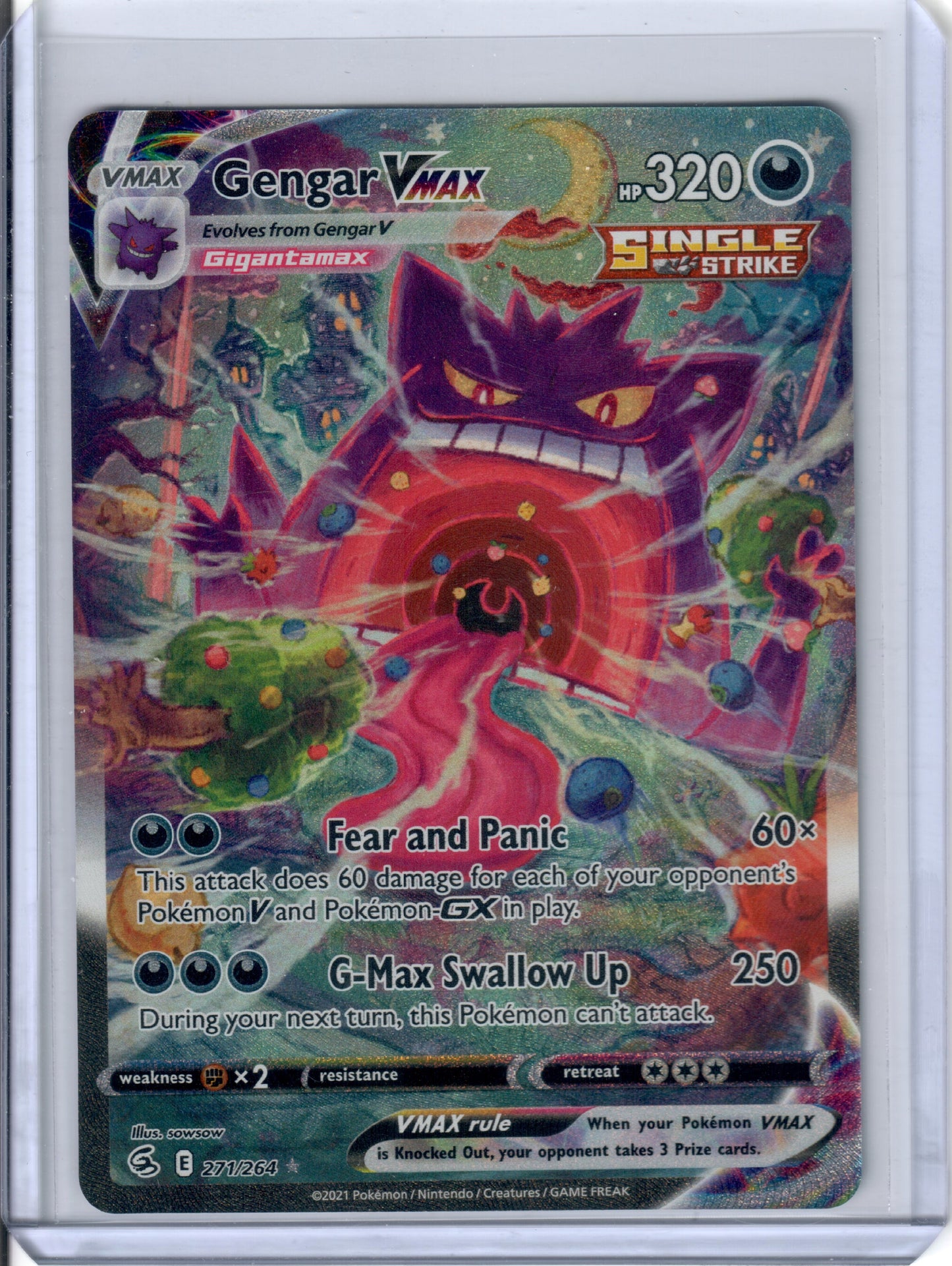 Gengar VMAX (Alternate Art Secret) - SWSH08: Fusion Strike (SWSH08) #271