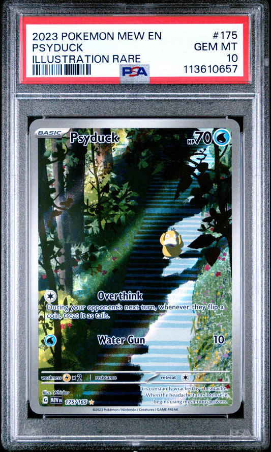 2023 POKEMON MEW EN-151 175 PSYDUCK ILLUSTRATION RARE PSA 10