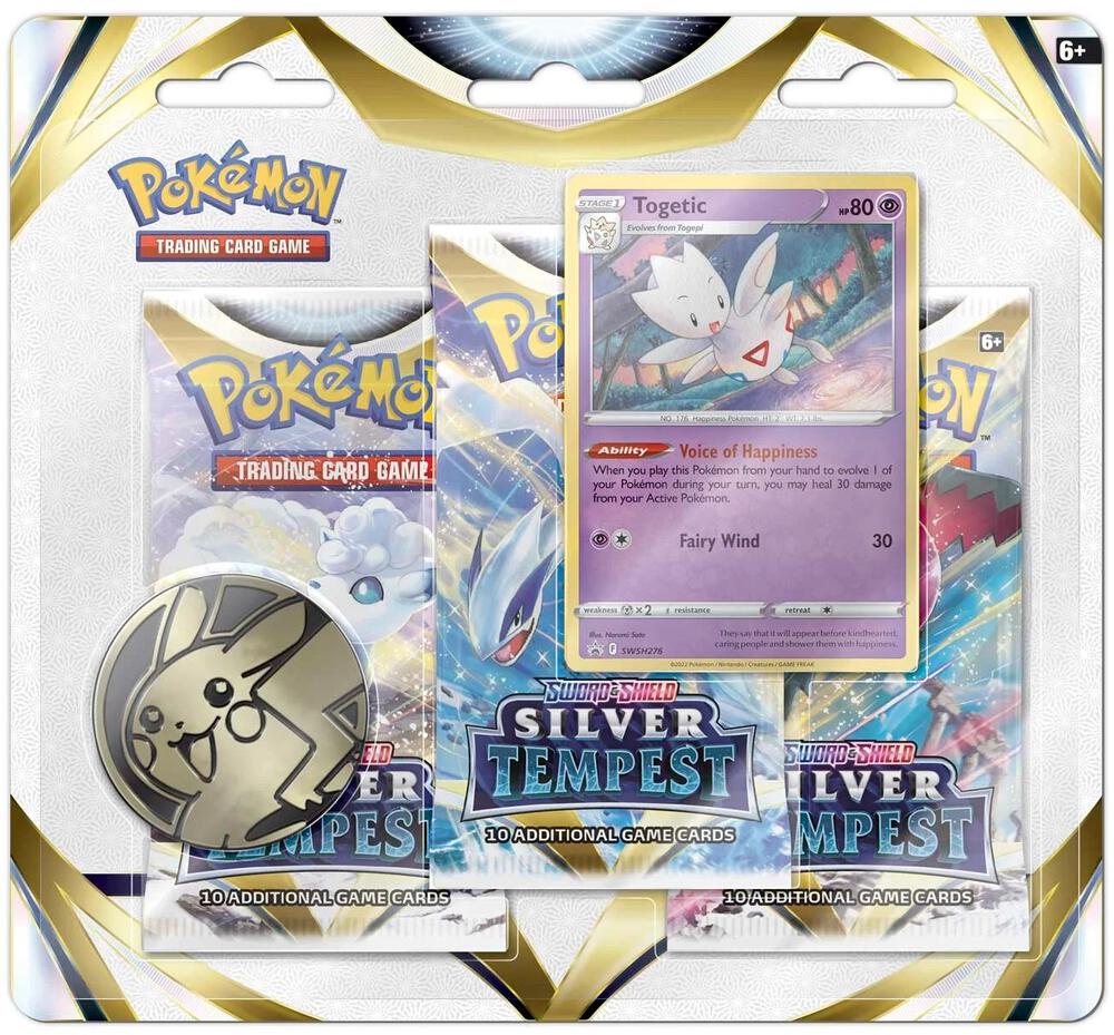 Silver Tempest 3 Pack Blister - Promo card may vary
