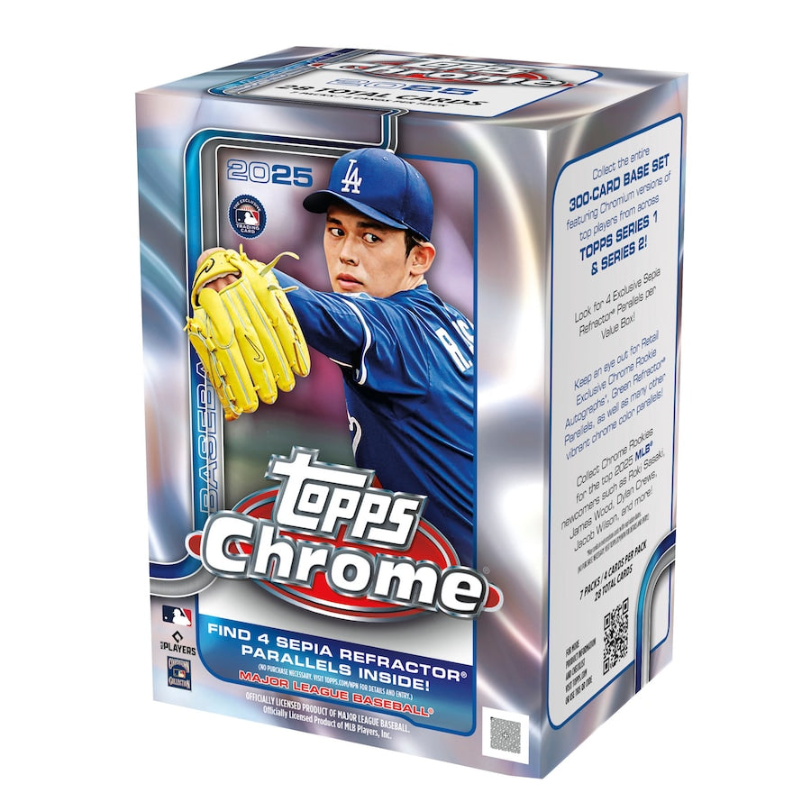 2025 Topps Chrome Baseball Factory Sealed Value Box
