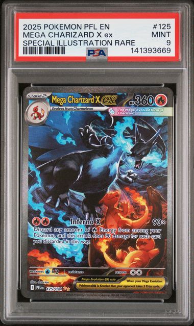 2025 POKEMON PFL EN-PHANTASMAL FLAMES #125 MEGA CHARIZARD X ex SPECIAL ILLUSTRATION RARE