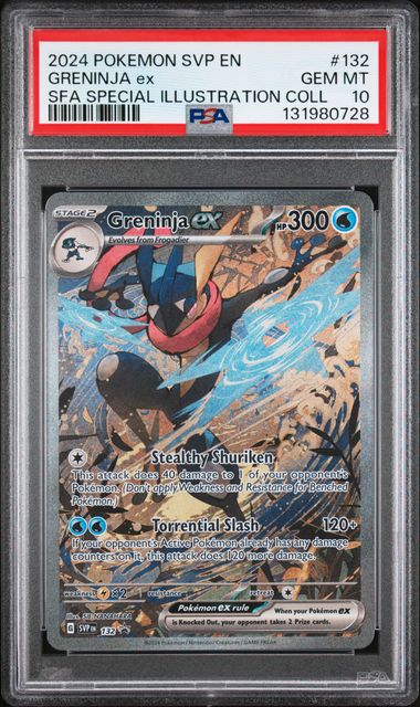 2024 POKEMON SVP EN-SV BLACK STAR PROMO #132 GRENINJA ex SFA SPECIAL ILLUSTRATION COLL PSA 10