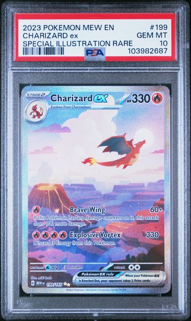 2023 POKEMON MEW EN-151 #199 CHARIZARD ex SPECIAL ILLUSTRATION RARE PSA 10