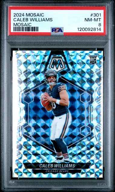 2024 PANINI MOSAIC #301 CALEB WILLIAMS MOSAIC - PSA 8