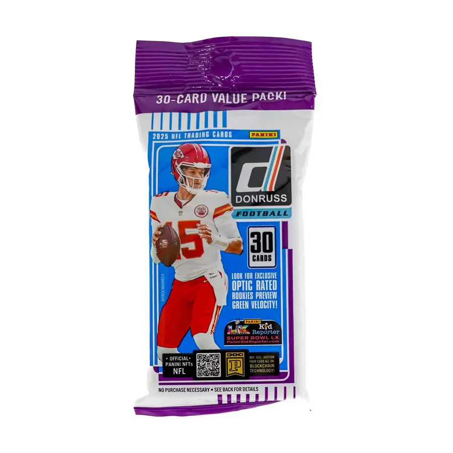 2025 Panini Donruss NFL Trading Cards Single 30-Card Value Pack