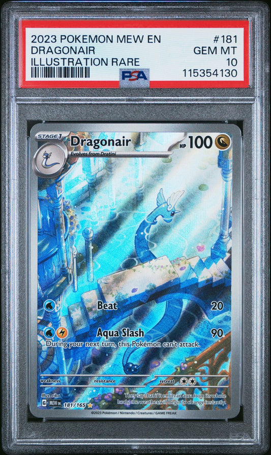 2023 POKEMON MEW EN-151 181 DRAGONAIR ILLUSTRATION RARE PSA 10