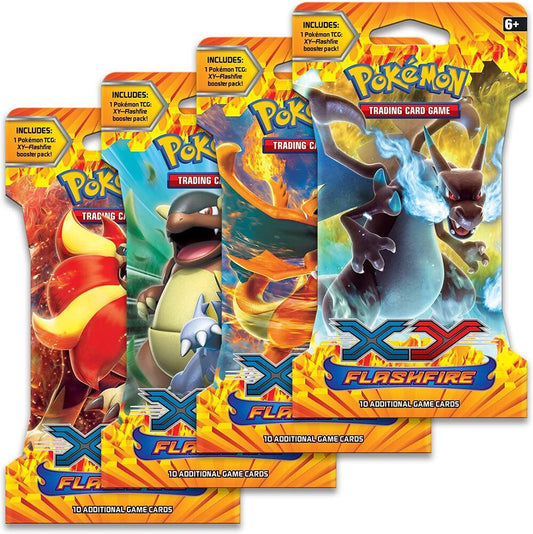 Flashfire Sleeved Booster Pack Art Bundle [Set of 4] - XY - Flashfire (FLF) XY - Flashfire
