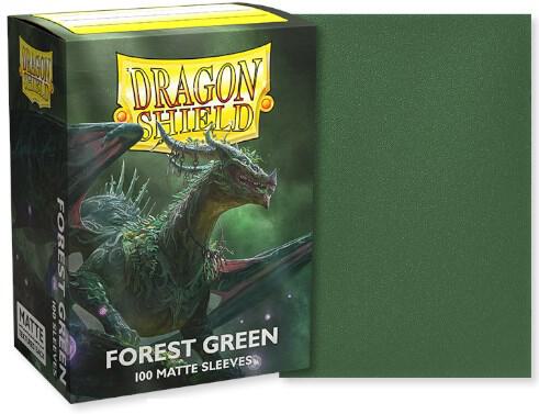 Dragon Shield 100 Count Box Matte Non Glare Forest Green - Dragon Shield Card Sleeves