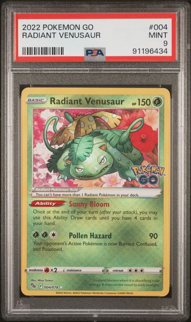 2022 POKEMON GO #004 RADIANT VENUSAUR PSA 9