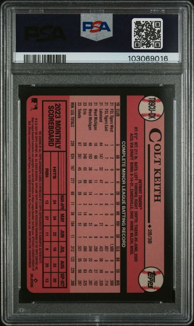 2024 TOPPS SILVER PACK 1989 CHROME PROMO #CK COLT KEITH UPDATE-AUTO-ORANGE REF PSA 9
