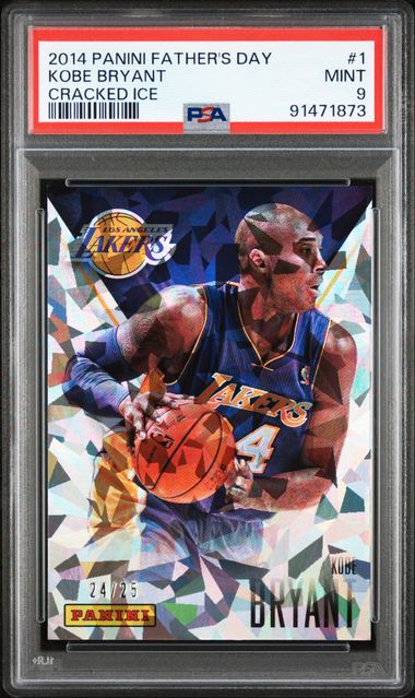 2014 PANINI FATHER'S DAY #1 KOBE BRYANT CRACKED ICE PSA 9
