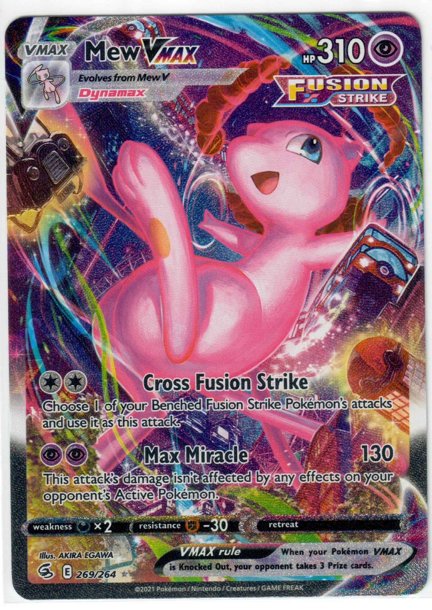 Mew VMAX (Alternate Art Secret) - SWSH08: Fusion Strike (SWSH08) #269/264