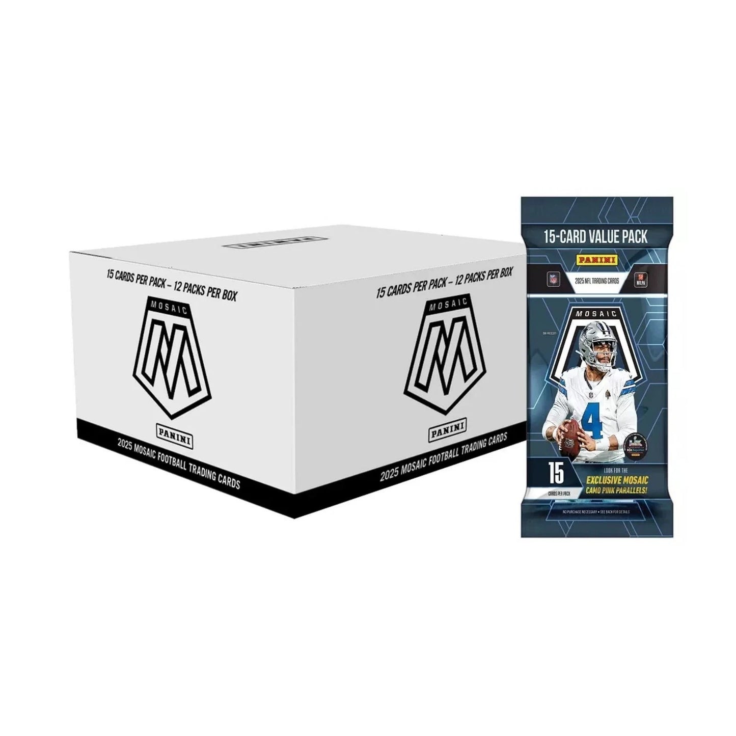 2025 Panini Mosaic Football Cello Fat Pack Retail Box