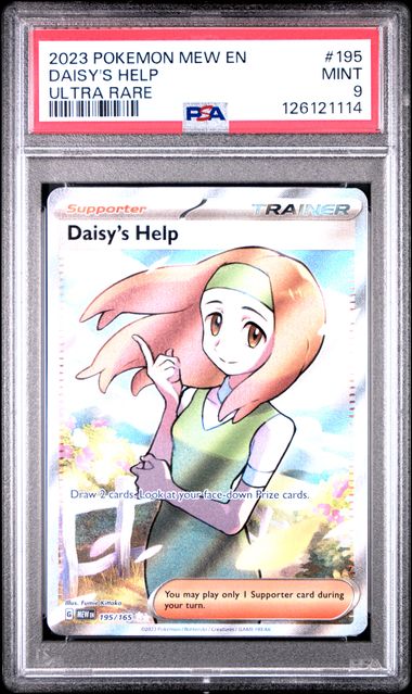 2023 POKEMON MEW EN-151 #195 DAISY'S HELP ULTRA RARE PSA 9