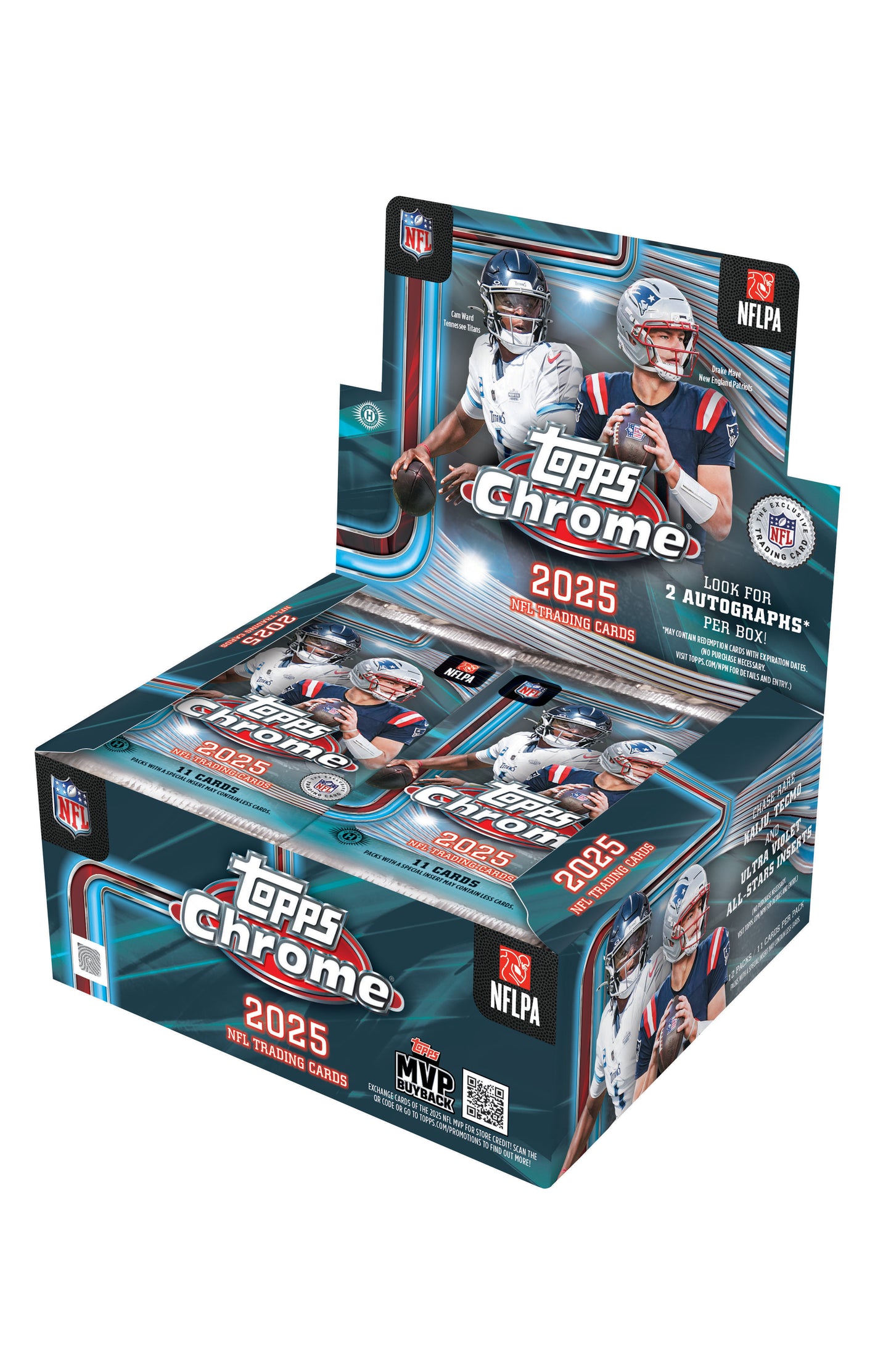 2025 Topps Chrome Football Factory Sealed Hobby Jumbo Box