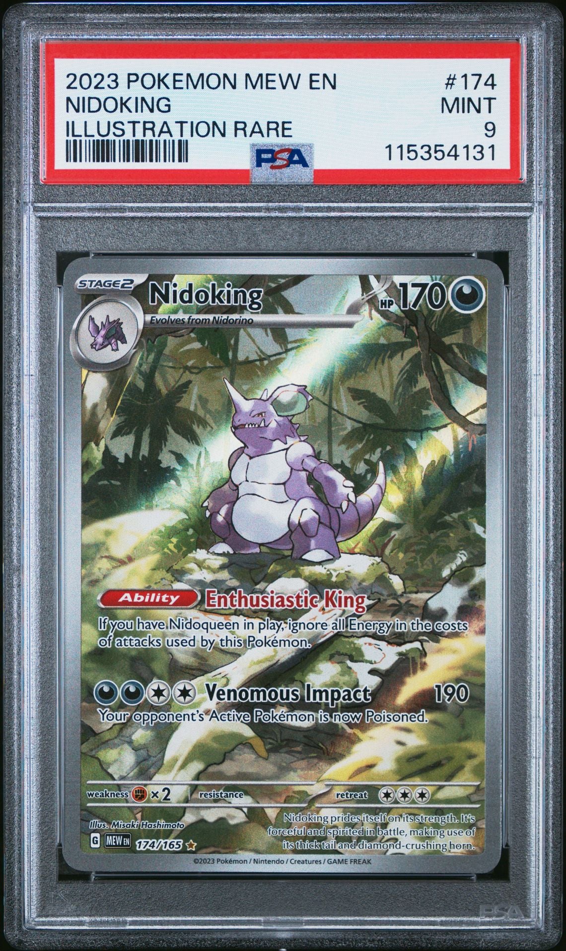 2023 POKEMON MEW EN-151 174 NIDOKING ILLUSTRATION RARE PSA 9