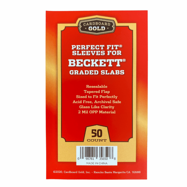 Cardboard Gold Perfect Fit Beckett Sleeves