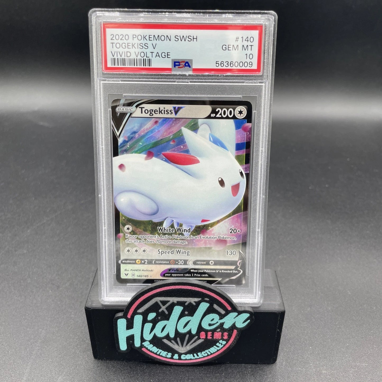 2020 POKEMON SWORD & SHIELD VIVID VOLTAGE #140 TOGEKISS V VIVID VOLTAGE PSA 10