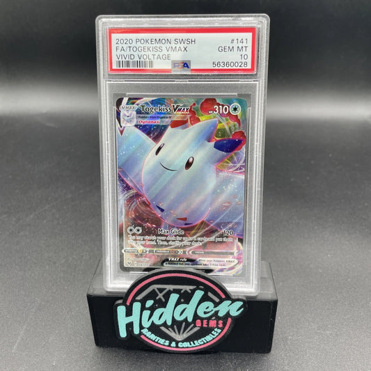 2020 POKEMON SWORD & SHIELD VIVID VOLTAGE #141 FA/TOGEKISS VMAX VIVID VOLTAGE PSA 10