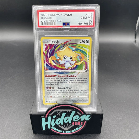 2020 POKEMON SWORD & SHIELD VIVID VOLTAGE #119 JIRACHI VIVID VOLTAGE PSA 10