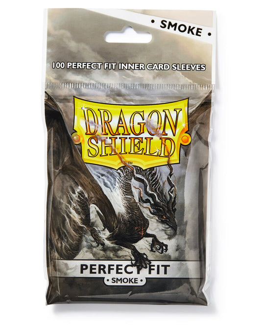 Dragon Shield 100 Count Bag Perfect Fit Inner Sleeves - Smoke / Clear