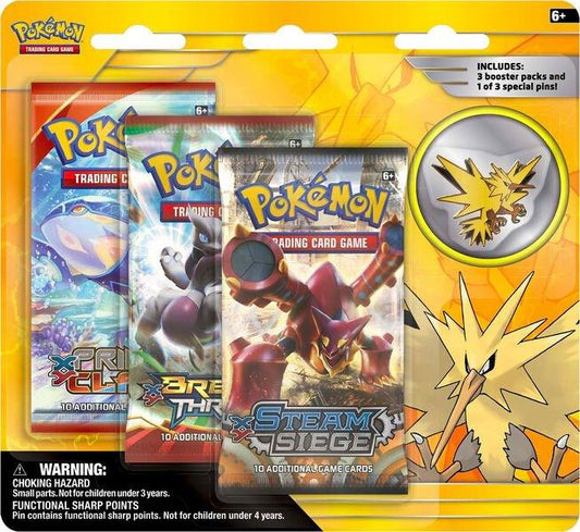 Pokemon Legendary Birds Pin 3 Pack Blister [Zapdos Pin]