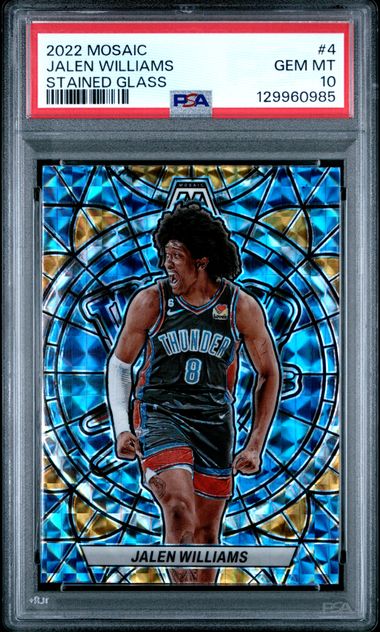 2022 PANINI MOSAIC STAINED GLASS #4 JALEN WILLIAMS PSA 10