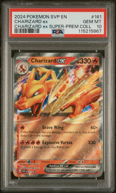 2024 POKEMON SVP EN-SV BLACK STAR PROMO #161 CHARIZARD ex CHARIZARD ex SUPER-PREM COLL PSA 10