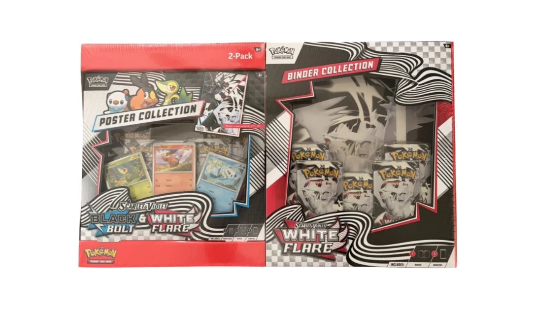 Pokémon White Flare Binder Collection + Black Bolt White Flare Poster Collection