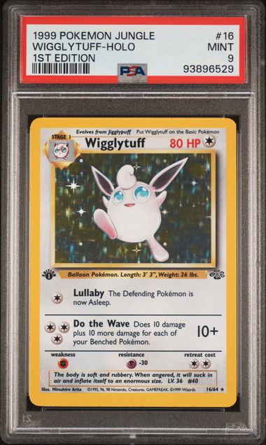1999 POKEMON JUNGLE #16 WIGGLYTUFF-HOLO 1ST EDITION PSA 9