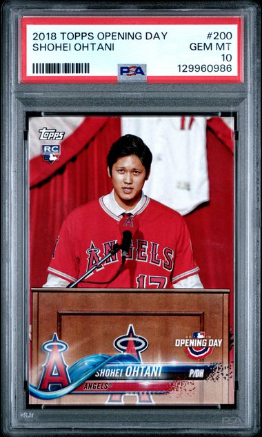 2018 TOPPS OPENING DAY #200 SHOHEI OHTANI PSA 10