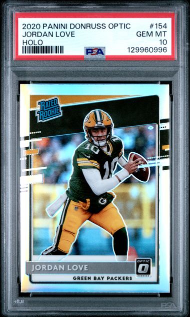 2020 PANINI DONRUSS OPTIC #154 JORDAN LOVE HOLO PSA 10
