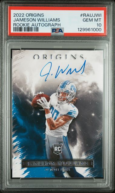 2022 PANINI ORIGINS ROOKIE AUTOGRAPHS #RAUJWI JAMESON WILLIAMS ROOKIE AUTOGRAPH PSA 10